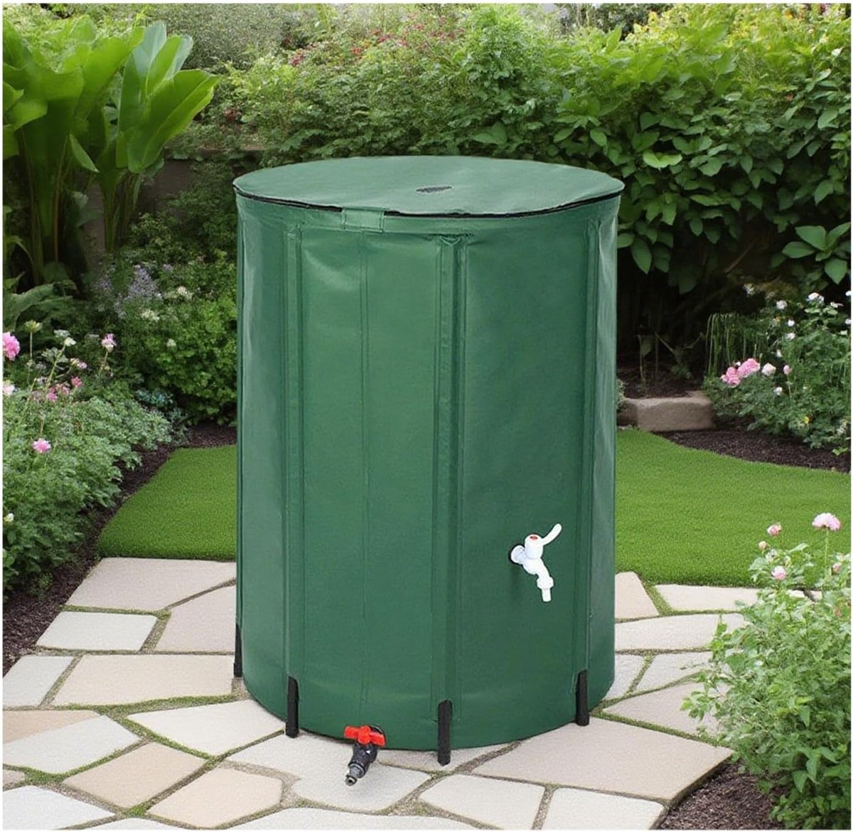 Regenton - Wateropslag Tank - Buiten Tuinieren - UV-bestendig Materiaal - 380L Capaciteit - Groen