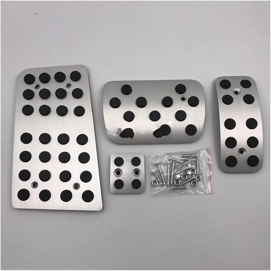 Auto Pedaalhoezen - Antislip Pedaal - Veiliger Rijden - Aluminium Legering - Set van 4 - Zilver — afbeelding 5