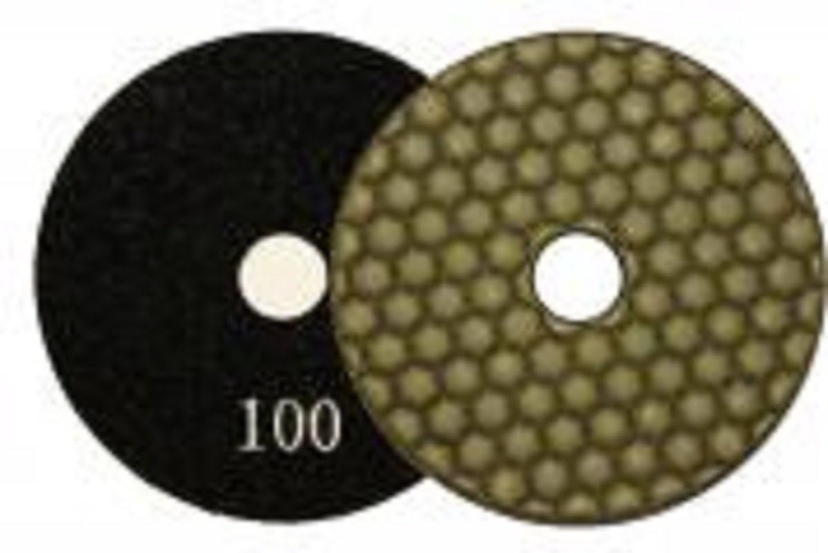 Diamantschijf - Schuurpapier schijf - Steen bewerken - Klittenband bevestiging - 100 mm - Grijs