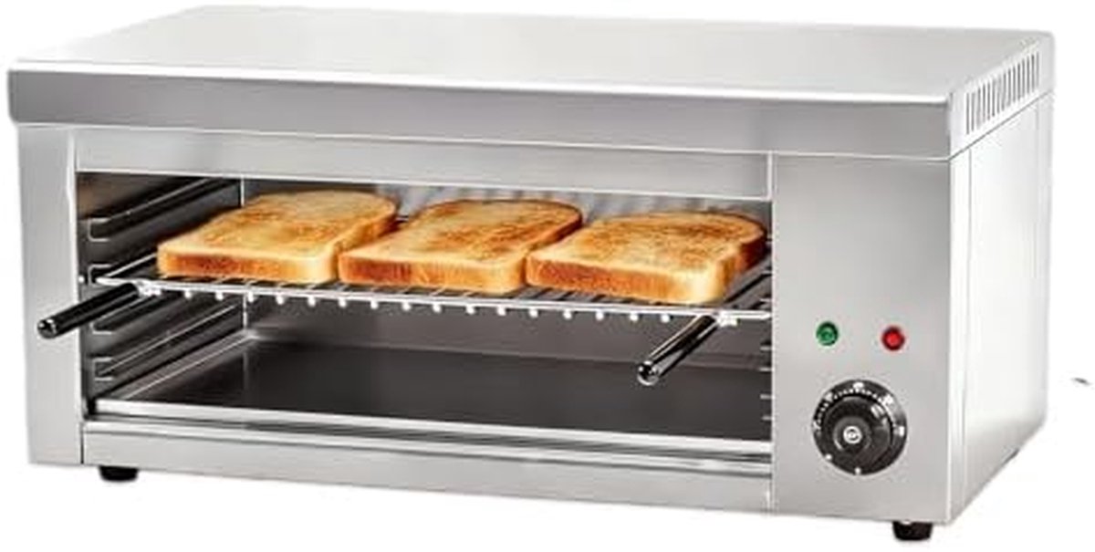Elektrische Oven Grill Oven Professioneel Koken Thermostatische Controle 2000 Watt Zilver