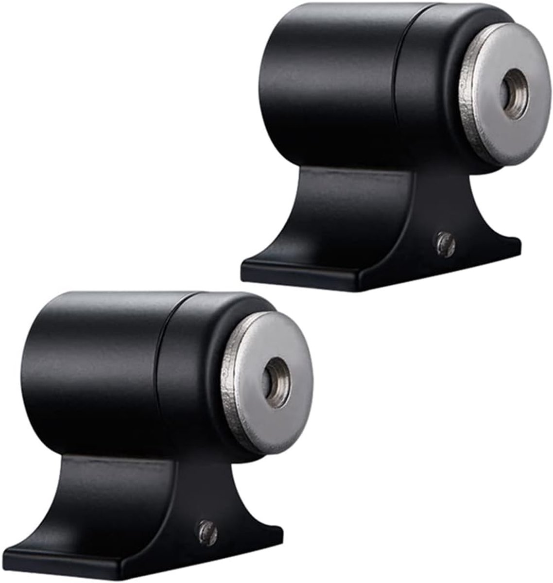 Deurstopper - Metalen Stop - Deur Open Houden - Veerbuffer Demping - Compact Formaat - Zwart