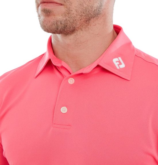 Footjoy Stretch Pique Heren Polo Shirt Fuchsia Heren Maat S van Footjoy — afbeelding 4