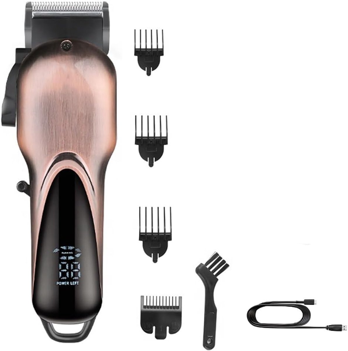 Haarknipper Set - Professionele Trimmer - Thuis Kapsels Maken - Stille Motor - 120 Min Werktijd - Zwart