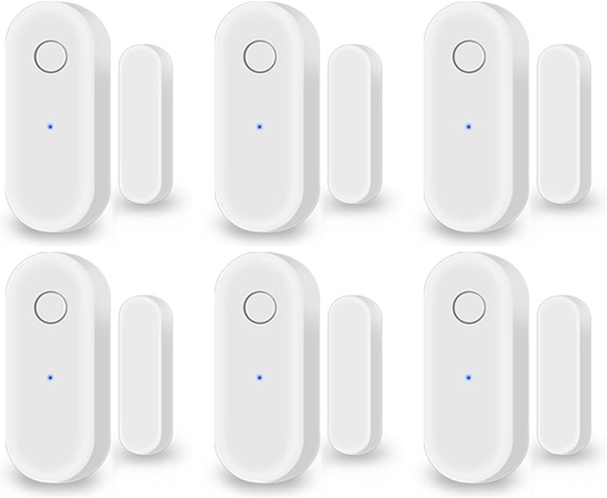 Deuralarmen WiFi - Deursensor - Huisbeveiliging - App Meldingen - 1 Stuk - Wit