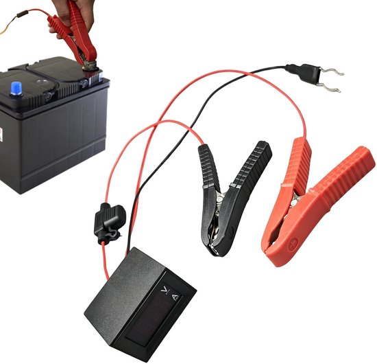 Accu Lekstroomtester - Digitale Display Tester - Voertuig Onderhoud - Nauwkeurige Detectie - 12V - Zwart