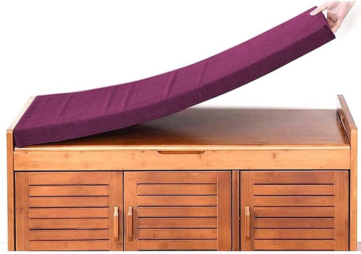 Bankkussen voor buiten - Zitkussen Tuinbank - Comfortabel Zitten - Waterdicht Polyesterweefsel - 180x50x4cm - Paars