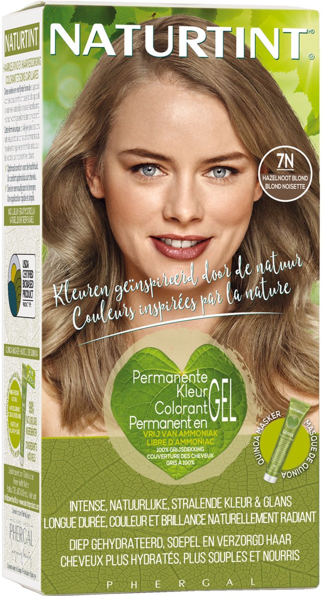 Bol.com 7N Hazelnoot Blond - NATURTINT - 170ml - Vegan - Ammoniakvrij - BioBased Certified - Microplastic FREE aanbieding