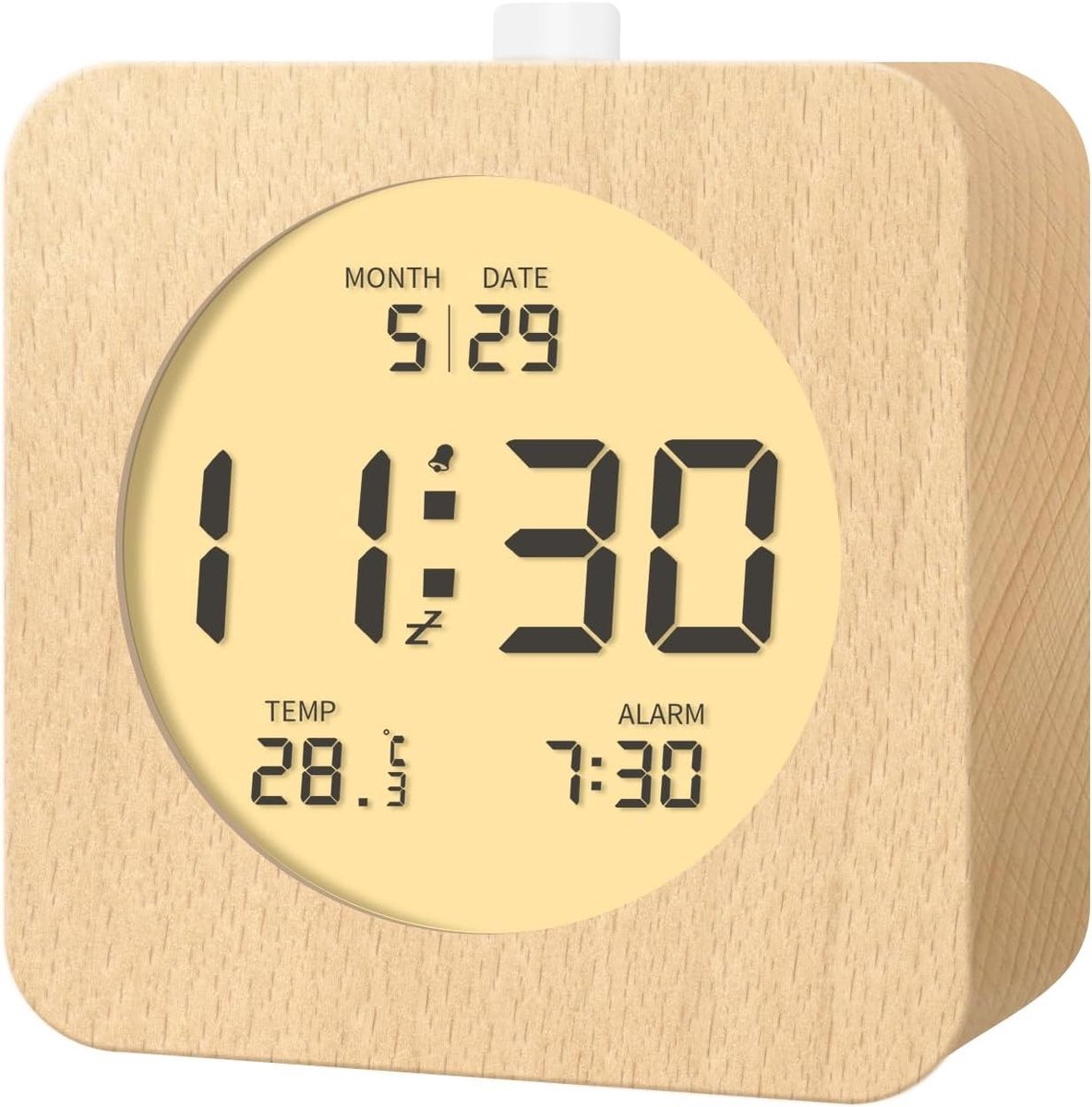 Digitale Wekker - Hout - LCD Display - Sluimerfunctie - Voor Slaapkamer