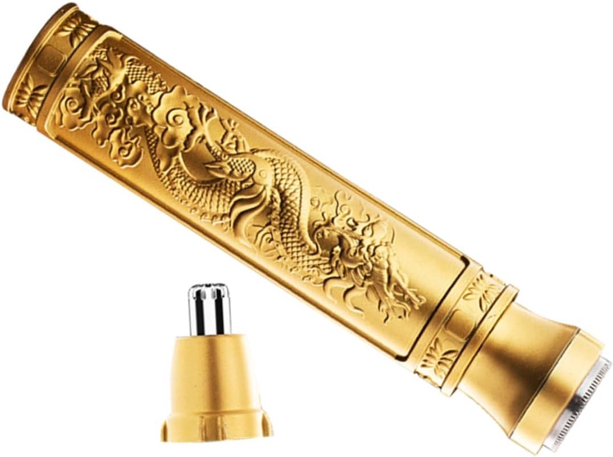 Neus Haren Trimmer - Gezichtshaar Trimmer - Snel Verzorgen - Roestvrijstalen Bladen - 13.5 cm - Goud