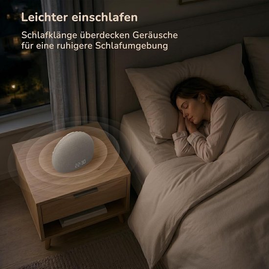 Sunrise Wekker - Wekker met Geluid - Rustig Wakker Worden - Natuurlijke Zonsopkomst Simulatie - L - Klassiek Wit — afbeelding 4