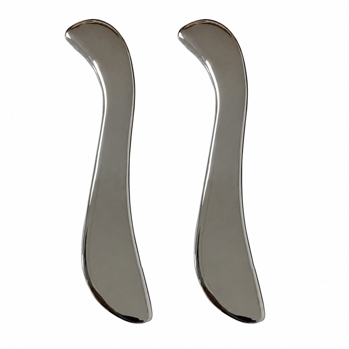 2 Stuks Roestvrijstalen Fascia Mes - IASTM Spier Schraper Tool voor Myofasciale Release