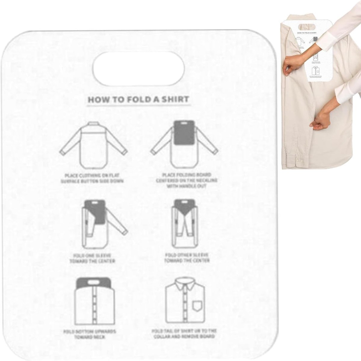 Kleding vouwer - Kledingmap organizer - Kleding netjes vouwen - Snel en gelijkmatig - 30.7 x 25.1 cm - Grijs