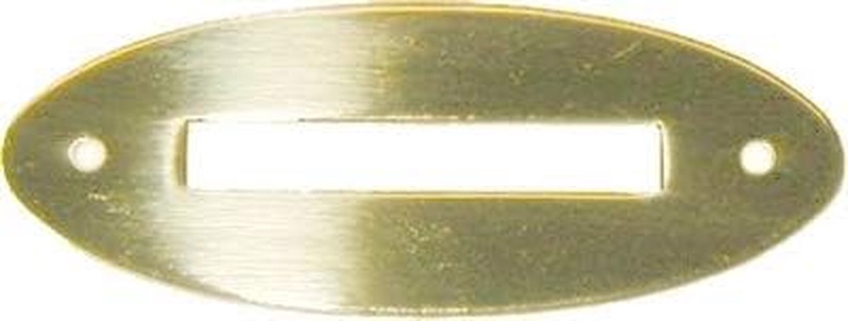 Messing Ovale Slot Cover - Muntgleuf Deksel - Spaarpot Afwerken - Gestempeld Messing - 2-1/4" x 7/8" - Messing