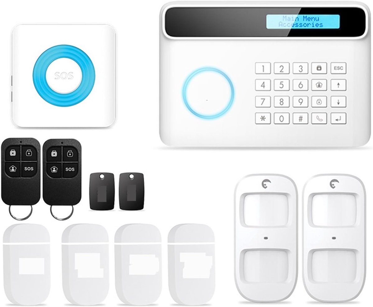 Slim Alarm Systeem - Huisbeveiliging Kit - Veilige Woning Creëren - App Bediening - SET F - Wit