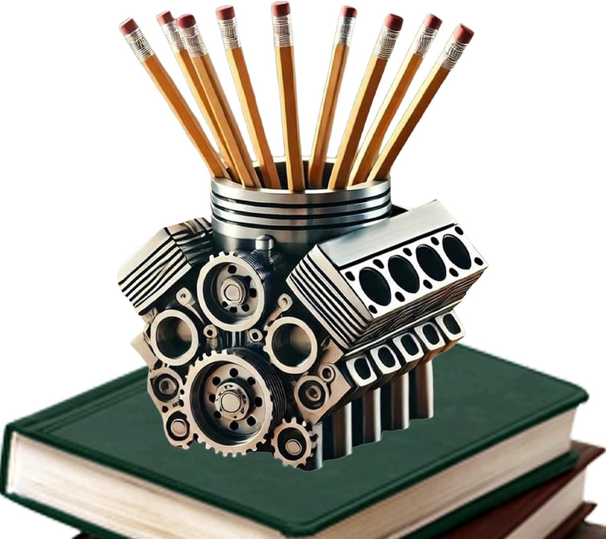 Potloodhouder Motor - Bureau Accessoire - Bureau Organisatie - Uniek Motor Design - Niet gespecificeerd - Stijl A