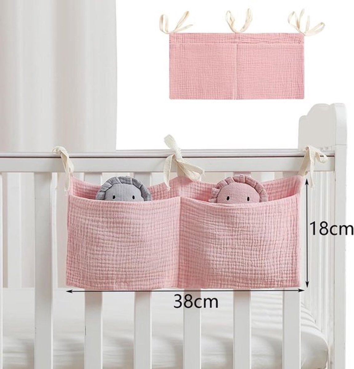 Inovra Plus - Luiers en spullen ordenen in dit babybedorganizer