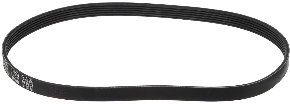 V-riem - Poly V-riem - Krachtoverbrenging - EPDM-rubber - 950 mm - Zwart
