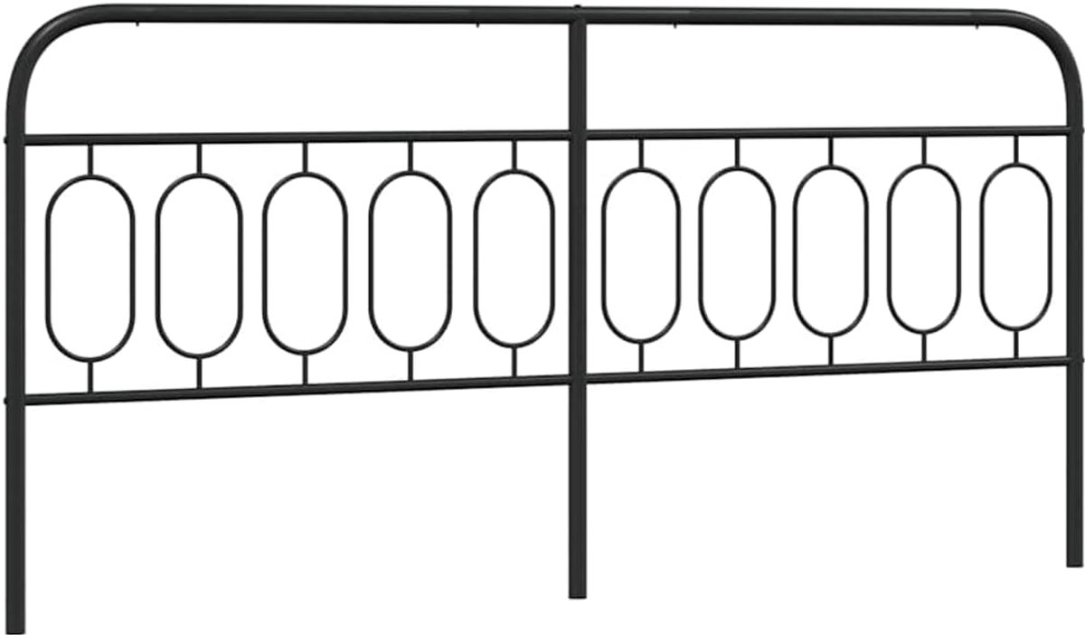 Hoofdbord Metaal - Bedonderdeel - Slaapkamer Decoratie - Stabiel Duurzaam Frame - 200 cm - Zwart