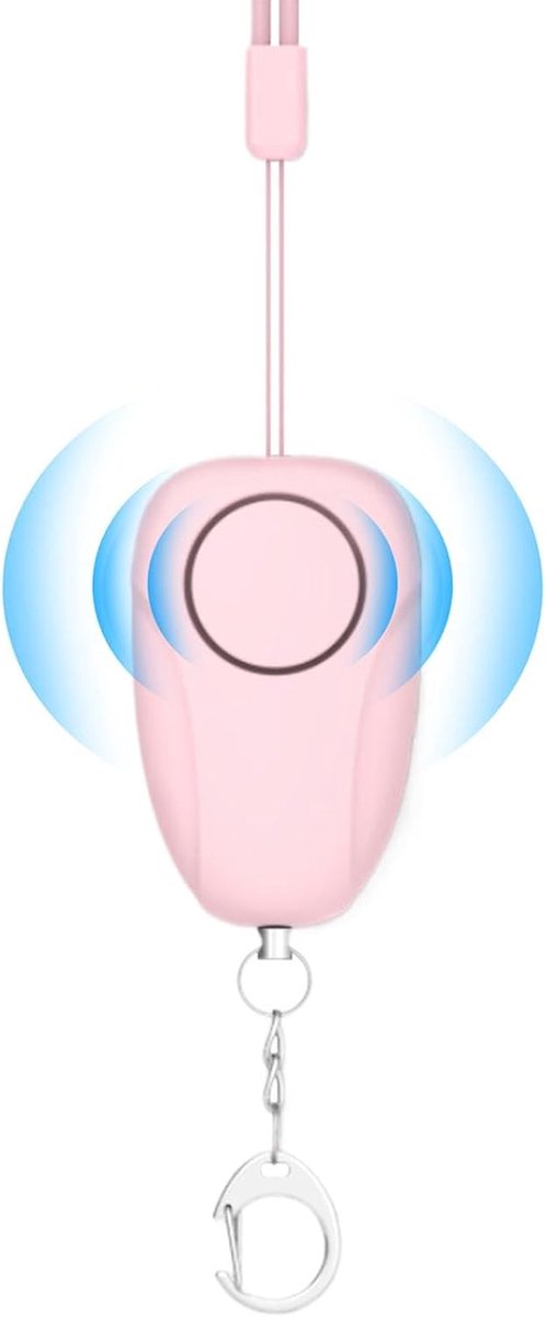 Persoonlijk Alarm - Veiligheidssleutelhanger - Persoonlijke Veiligheid - 120 dB Geluid - 6.5 x 4 x 2 cm - Zwart