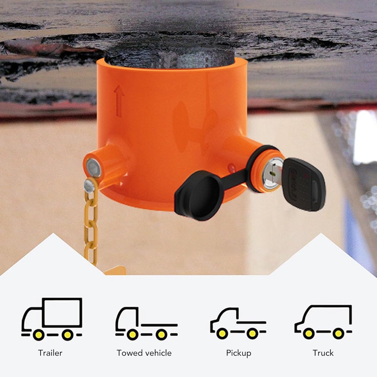 King Pin Lock - Aanhanger Slot - Voertuig Beveiligen - Aluminium Legering Constructie - 74mm Binnendiameter - Standaard — cadeau in Cadeau-ideeën - foto 2