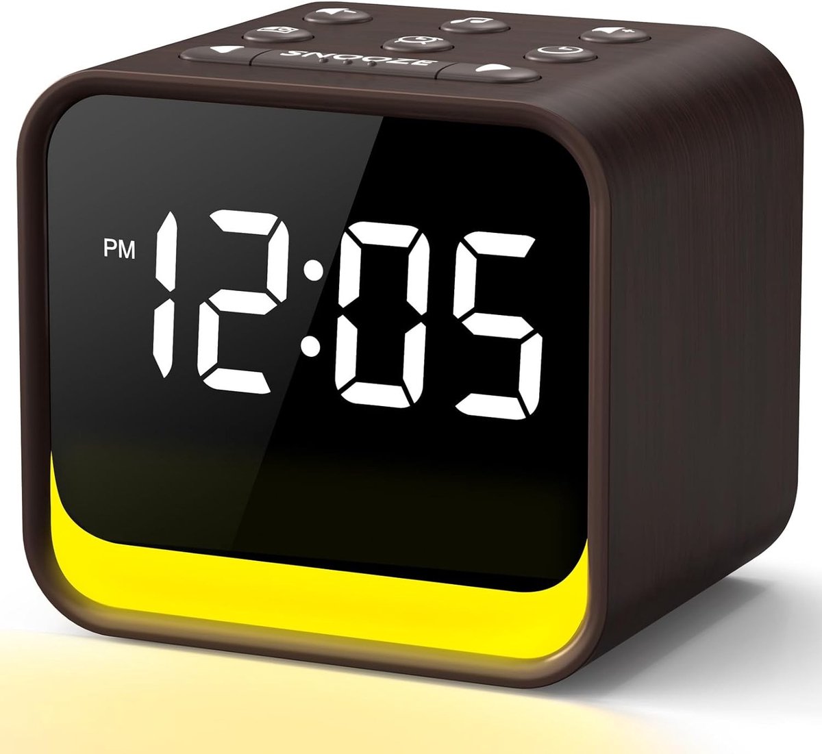 Digitale Radiowekker - Wit - FM-radio met Geluidsmachine - Dimbaar Display - Voor Slaapkamers