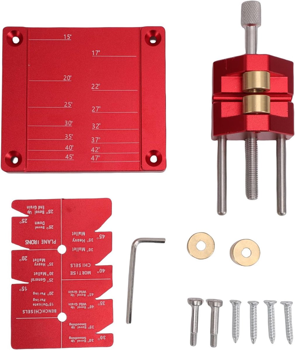 Slijphoekgeleider - Hoongeleider - Houtbewerking Precisie - Verstelbare Hoeken - 5/32 tot 3 Inch - Rood