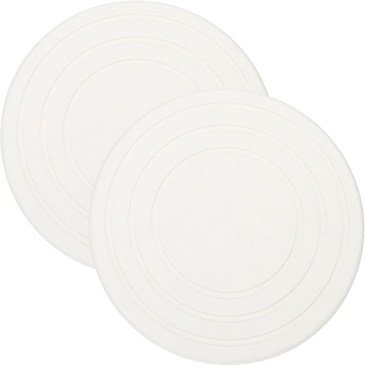 Schotels voor binnen 7 inch, 2 stuks sneldrogende plantendruppelbakken voor potten, absorberende plantenopvangbak voor binnen, buiten, huis, tuinplant, wit