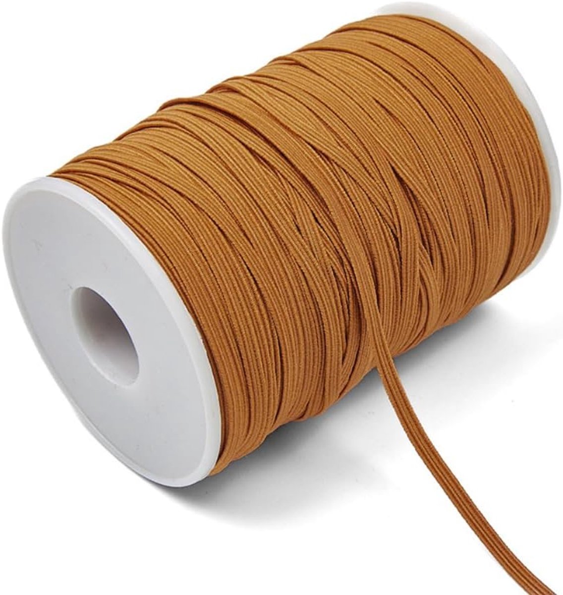 Elastische band, elastiek om te naaien, platte elastiek, elastiek, elastische band, elastische band, voor doe-het-zelf handwerk, knutselen, kledingdecoratie, kaki, 3 mm x 90 m