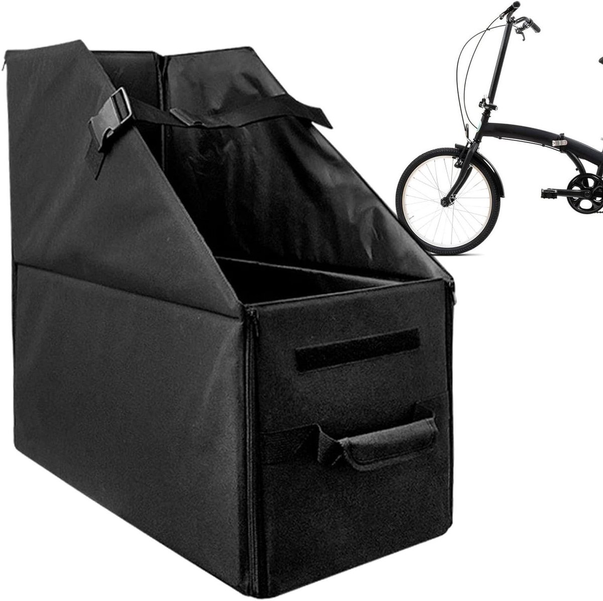 Fietstas Achterdrager - Fietsbagage tas - Fietsen Beschermen - Waterdichte Ritssluiting Reflectoren - 60 x 29 x 6 cm - Zwart