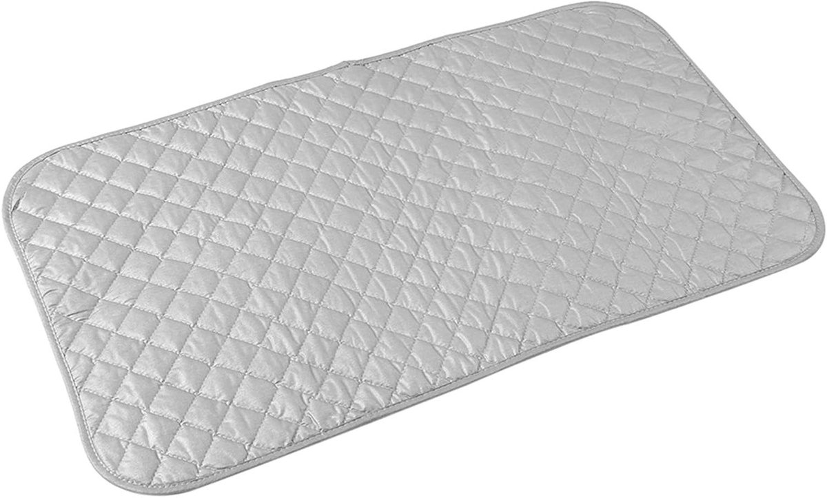 Opvouwbare Strijkmat - Draagbare Strijkdeken - Kleding Strijken - Hittebestendig Katoen - 46 x 81 cm - Grijs