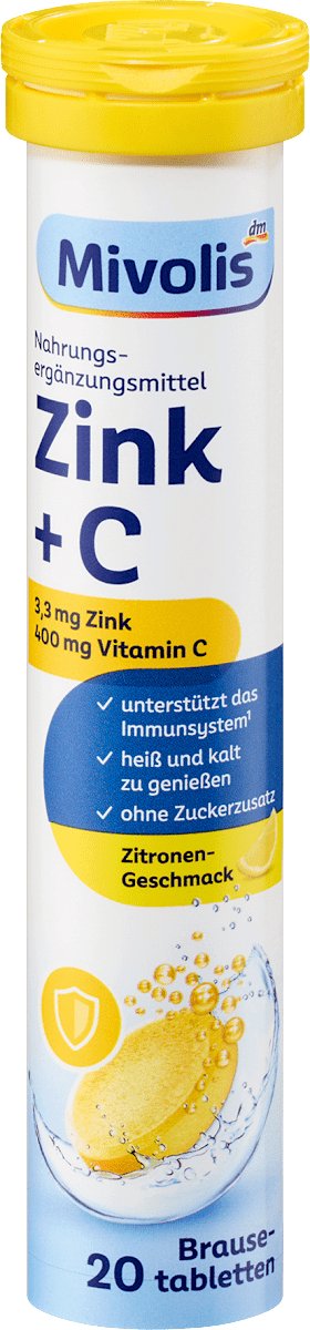 Mivolis Zink + C – 20 bruistabletten