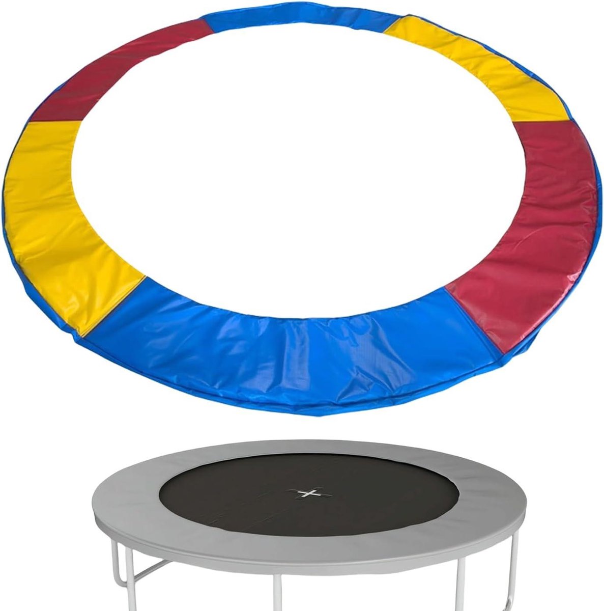 Trampoline Veerhoes - Veiligheidskussen Buiten - Trampoline Beschermen - Waterdicht Stofkussen - 8 Voet - Zwart