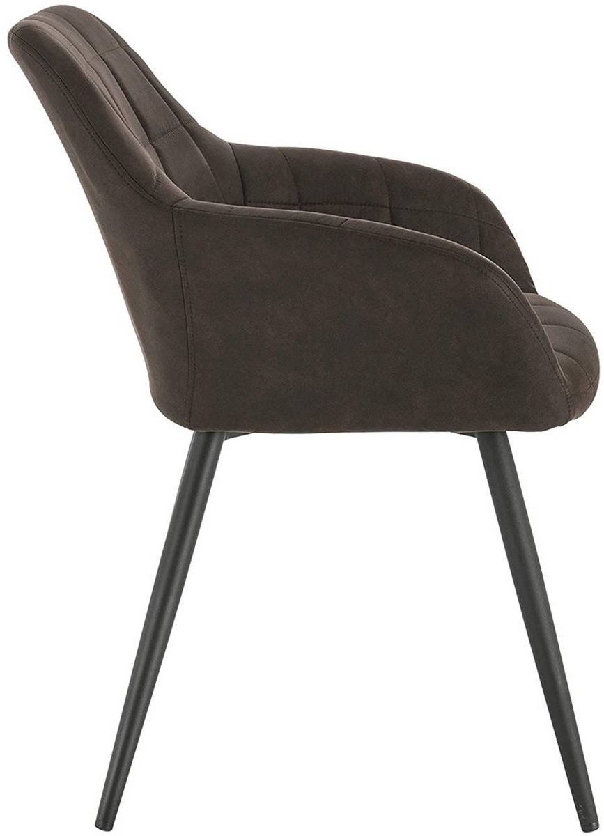 SureDeal® - Eetkamerstoelen - Woonkamerstoelen - Armleuningen - Stoffen Bekleding Zitting - Metalen Poten - 49x43x58,5 cm