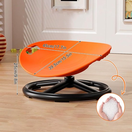 Kinder Sensorische Draaistoel - 360° Draai Stoel - TOT 100kg - Antislip - Veilig - Balans Speelgoed - Voor ADHD en Autisme - Thuis en School - Coördinatie & Evenwicht — afbeelding 2