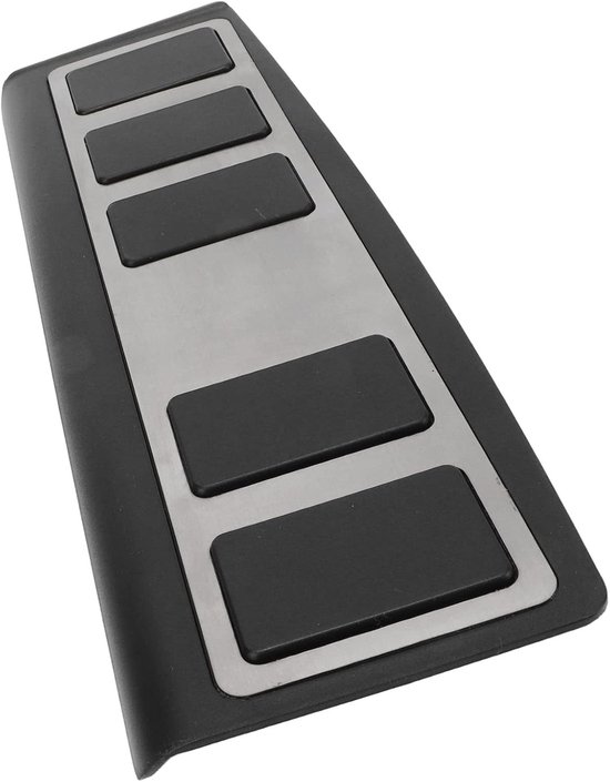Voetsteunpedaal - Rustpedaalhoes - Auto Interieur - Antislip Rubber - 35x12x2 cm - Zilver — afbeelding 3