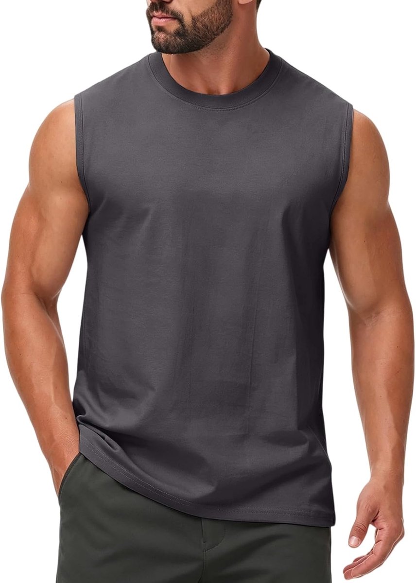 Tanktop heren 100% katoen mouwloos shirt fitness okselshirt sport functioneel onderhemd spiershirts zomer outdoor functioneel shirt