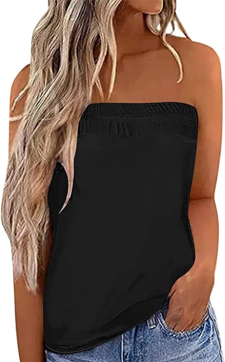 Strapless Tops voor Vrouwen UK Bandeau Vest Dames Boobtube Zomer Tops Asymmetrisch Ontwerp Van Voor Naar Rug Lichtgewicht en Ademend
