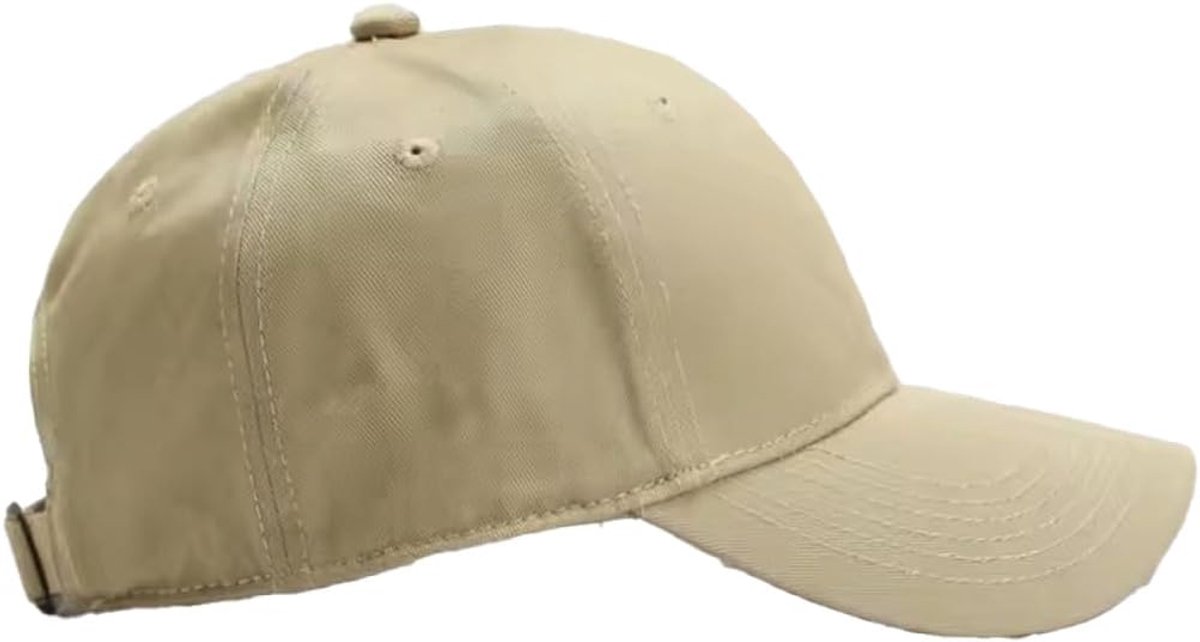 - Pet - Baseball pet - Hoofddeksel - Khaki - Rode pet - Universeel - Zonnewering