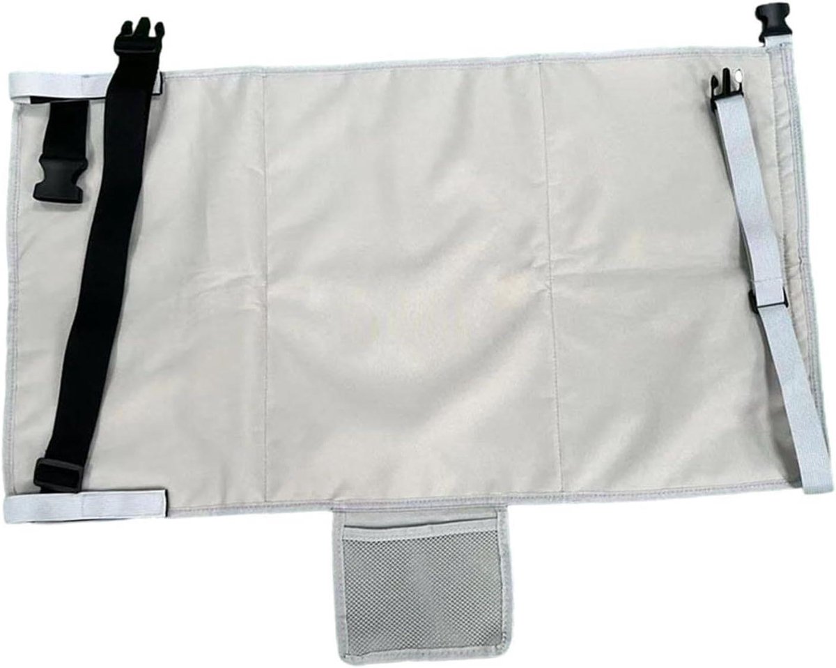 Voetensteun Vliegtuig - Reis Accessoire Kinderen - Comfortabel Reizen - Verstelbare Banden - 32 x 22 x 5 cm - Grijs