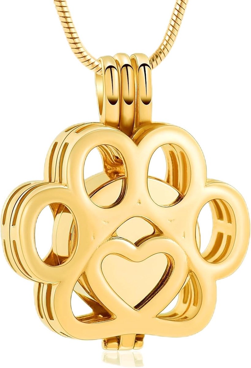 crematie sieraden voor as voor hond/kattenpoot roestvrij staal gedenker urn halsketting binnen mini val crematie sieraden vrouwen mannen