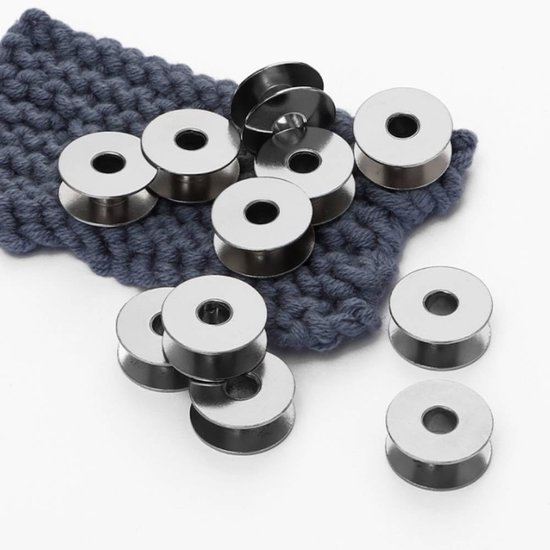 spoel, 100 stuks blikjes industriële naaimachine, metalen draadblikjes, metalen naaispoel, voor universele industriële naaimachines (40264) — afbeelding 4