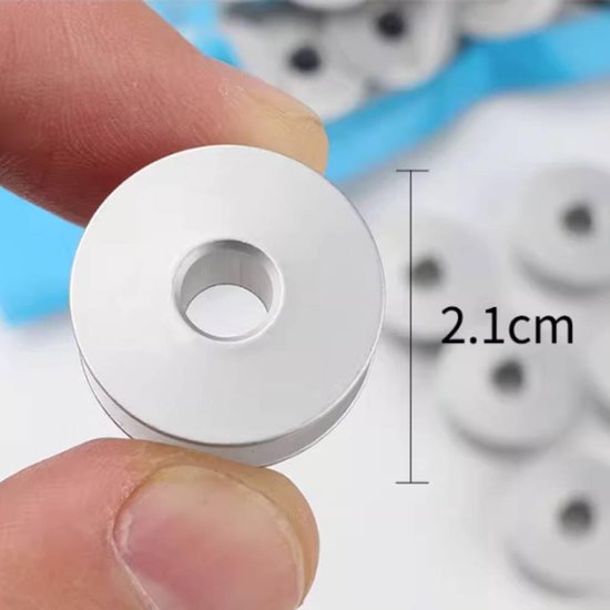 spoel, 100 stuks blikjes industriële naaimachine, metalen draadblikjes, metalen naaispoel, voor universele industriële naaimachines (40264) — afbeelding 3