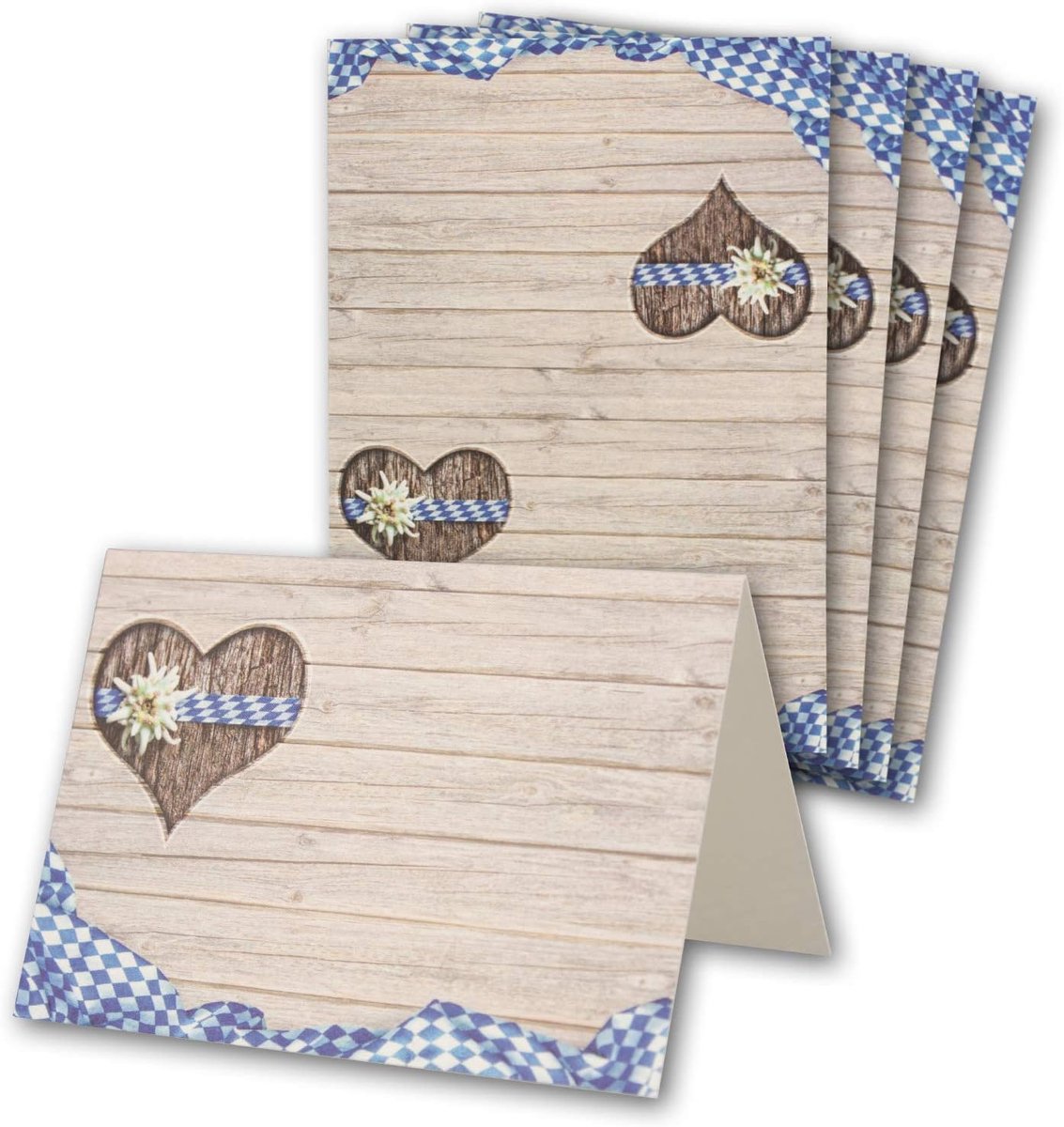 Bavaria DIN A7 - vouwkaarten 7,4 x 10,5 cm bedrukbaar - naamkaartjes voor feesten, biertuin, gastronomie, hotel 25 Stück Tafelkaart Bavaria