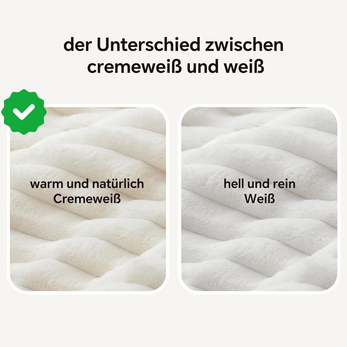 SnelShoppen - Luxe Gestreepte Fleece Deken 150x200cm - Crème Wit - Zacht, Ademende en Duurzame Pluizige Beddengoed voor Sofa, Bed en Gezellige Avonden