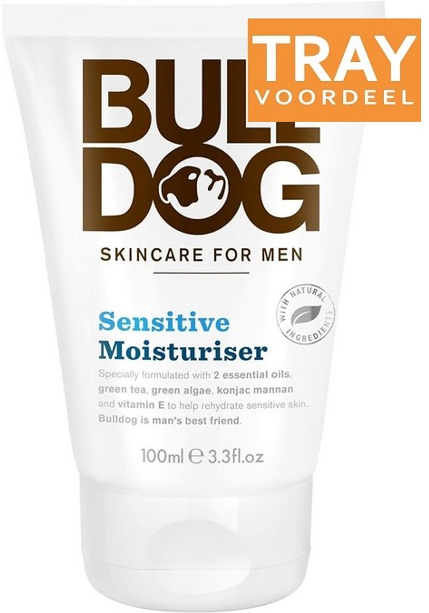 BULLDOG SKINCARE FOR MEN SENSITIVE MOISTURISER GEZICHTSCREME 4 X 100 ML