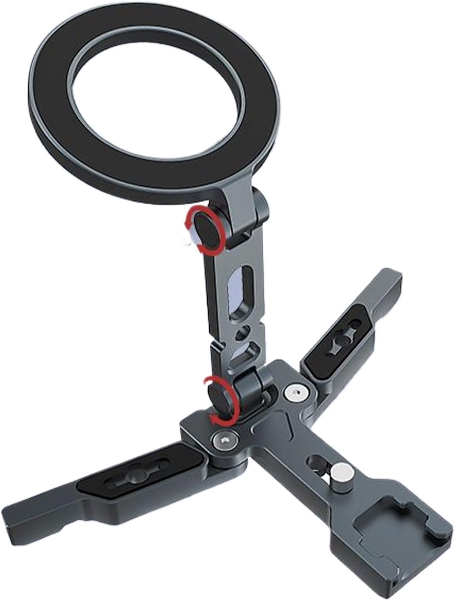 Thijox - Magnetisch Statief Voor Telefoon - Opvouwbare Telefoonhouder voor Bureau - 360 Graden Rotatie - Camera Beugel Accessoire Voor Opname Filmen V