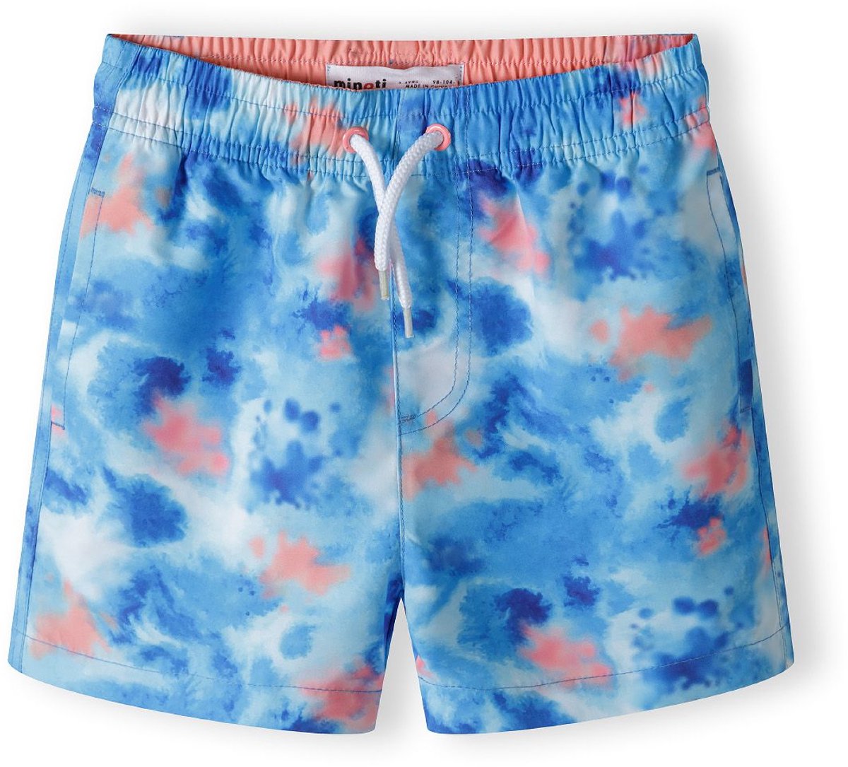 Minoti Tie-Dye zwembroek kind jongens - sneldrogend - blauw
