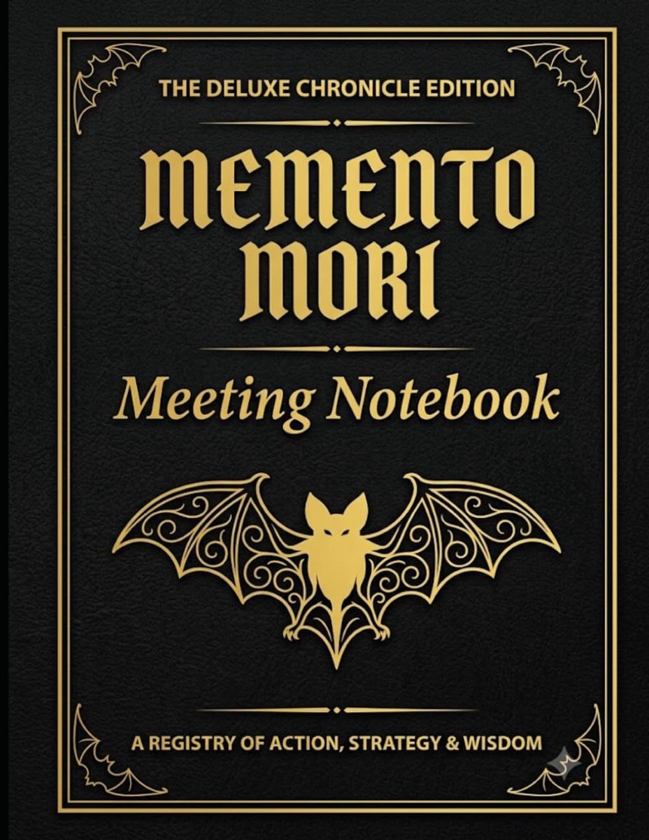 Dark Elegance Meeting Notebook | Gothic Log Book & Executive Agenda | Premium Hardcover 8.5 x 11 | Gestructureerde Notities, Actiepunten, Follow-Ups, Deadlines