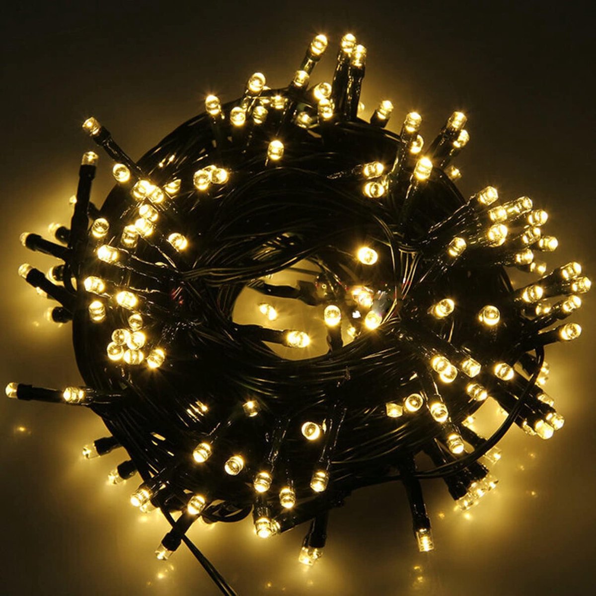 Thijox - LED Lichtslingers Buiten en Binnen Kerstlichtketting 20m, 200 LEDs Warmwit Kerstverlichting String Lights met Stekker, 8 Lichtstanden Waterdi