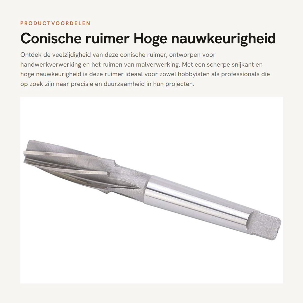 Dailygoods- Ruimer hoge nauwkeurigheid - Conische Ruimer - HSS materiaal - Slijtvast - Lichtgewicht - Compact formaat - Ruimertool